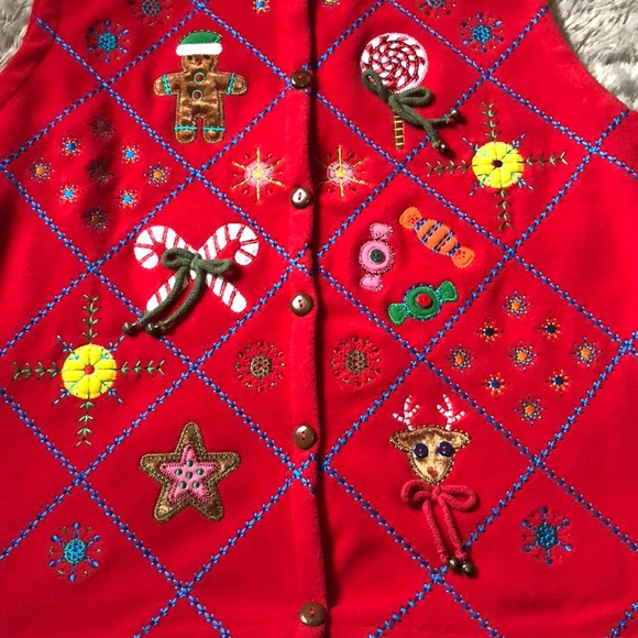 Marisa Christina 🌷3x$25 | Christmas Vest | M - Picture 2 of 6